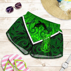New Zealand Maori Rugby Women Shorts Pride Version - Green - Vibe Hoodie