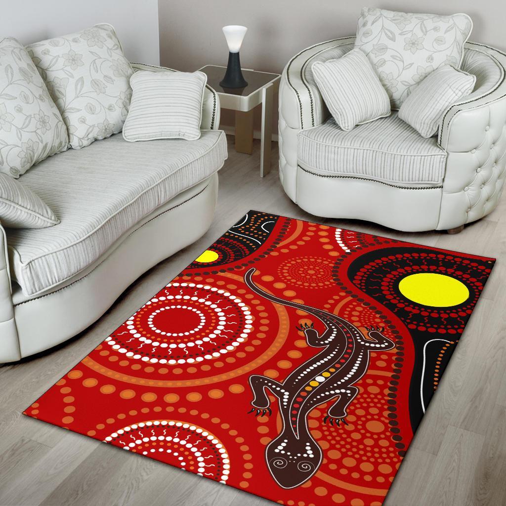 aboriginal-area-rug-australia-lizard-dot-painting-art