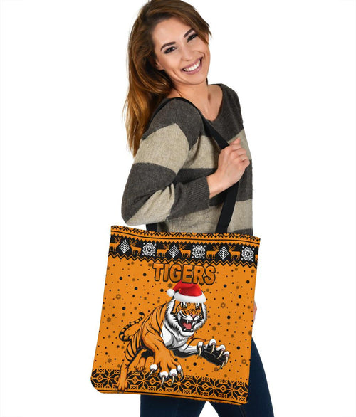 wests-christmas-tote-bag-tigers-unique-vibes-orange