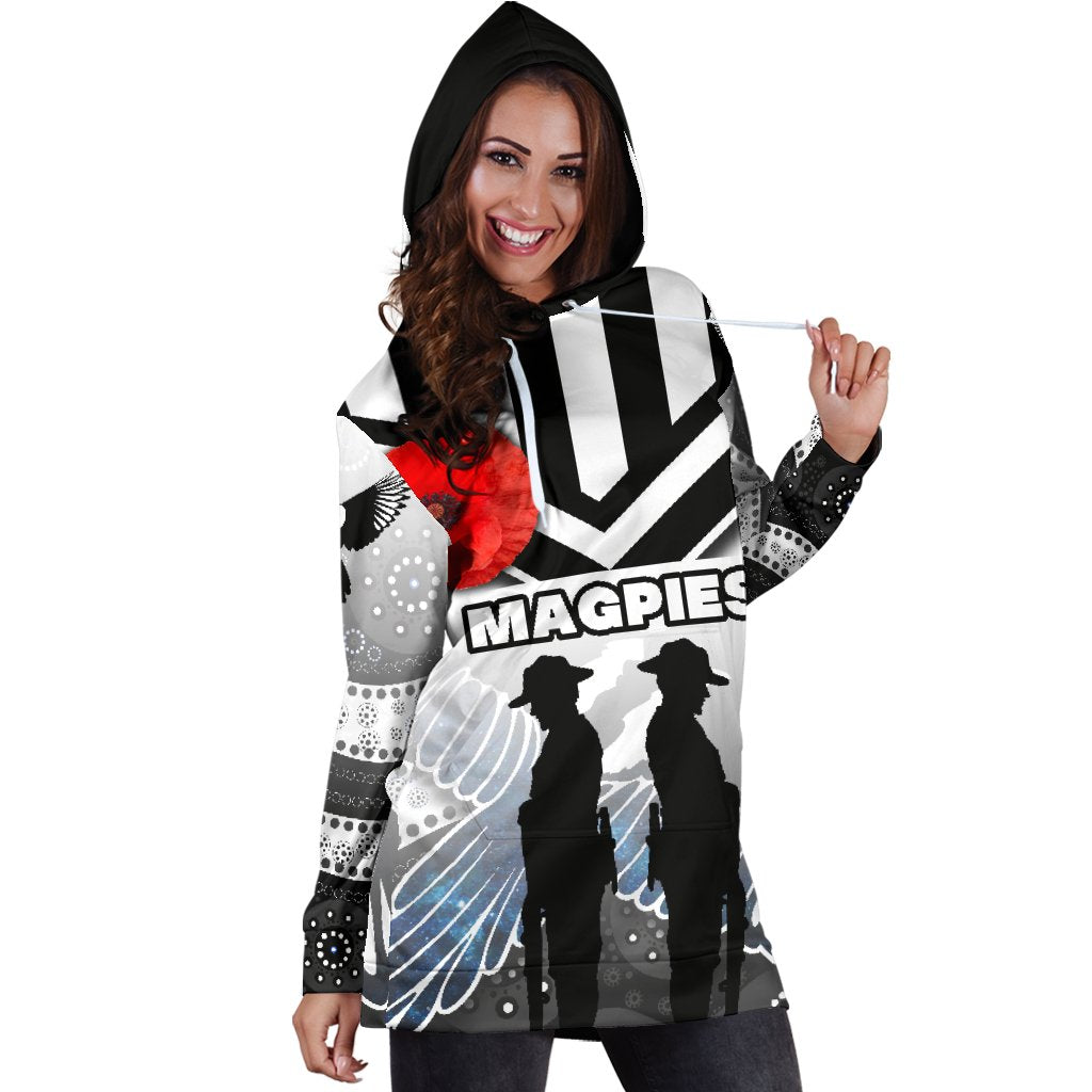 magpies-womens-hoodie-dress-collingwood-anzac-day-special-version