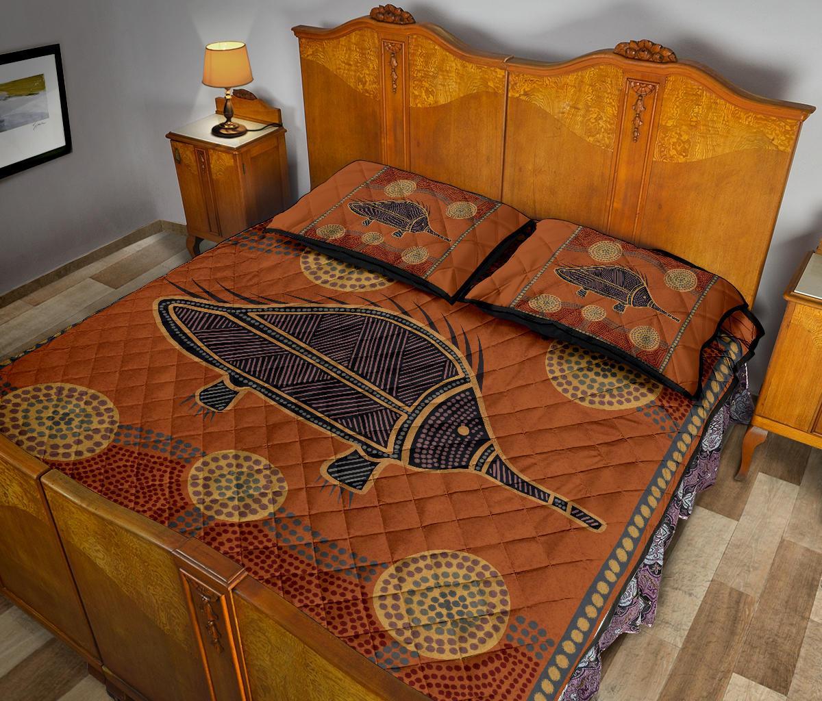 aboriginal-quilt-bed-set-indigenous-echidna
