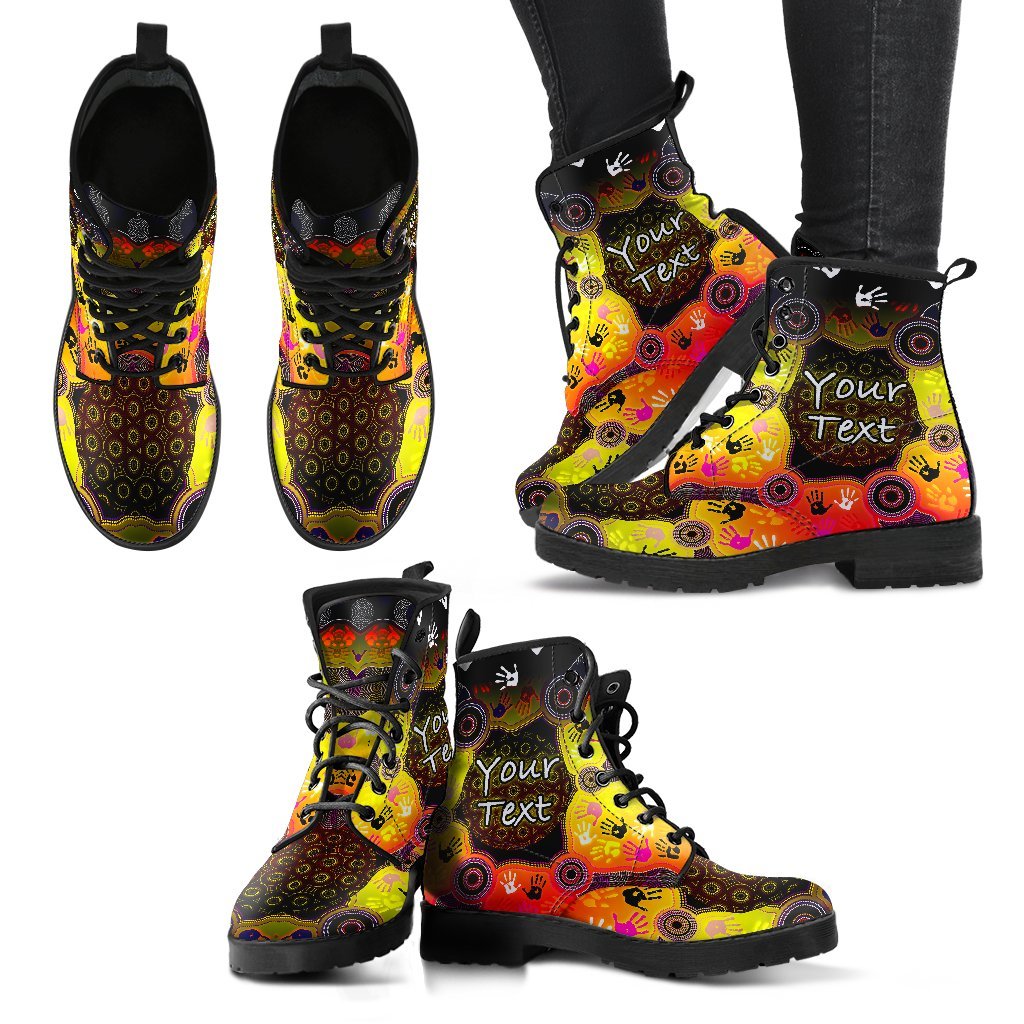 custom-aboriginal-leather-boots-indigenous-circle-dot-painting-hand-art