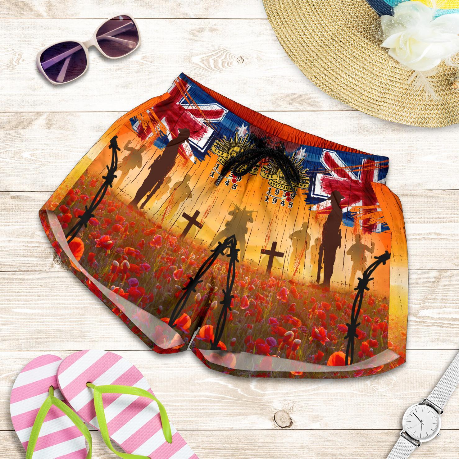 Australia Anzac Day 2021 All Over Print Women's Short - Anzac Day Commemoration 1939 - 1945 - Vibe Hoodie