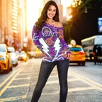 Storm Women Off Shoulder Sweater Melbourne Indigenous Thunder - Vibe Hoodie