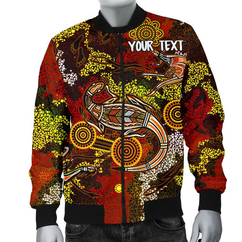 custom-aboriginal-mens-bomber-jacket-kangaroo-and-lizard-dot-painting-art