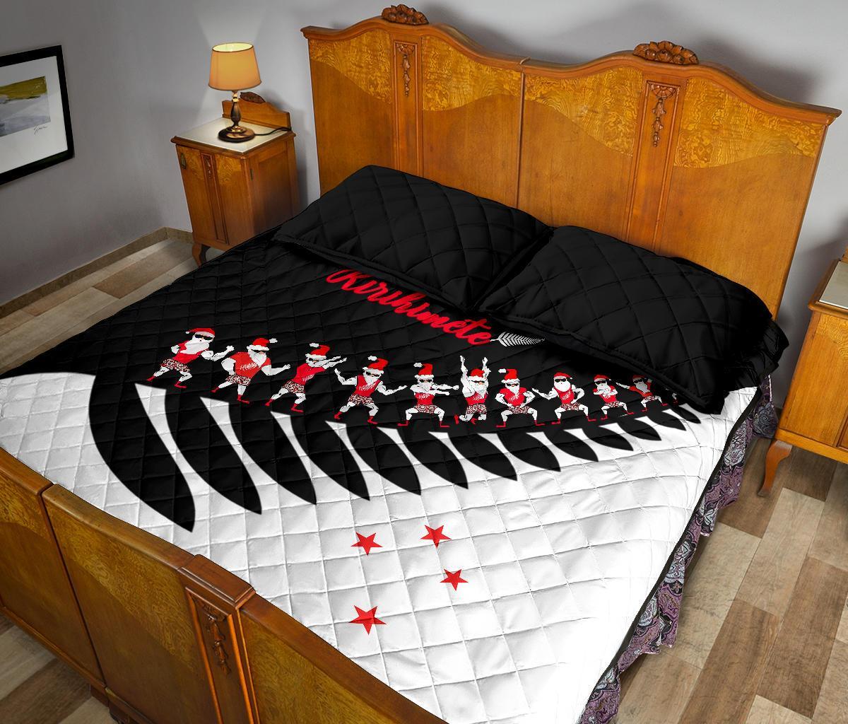 quilt-bed-set-nz-new-zealand-haka-christmas-black