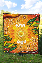 aboriginal-premium-quilt-indigenous-circle-leaf-patterns
