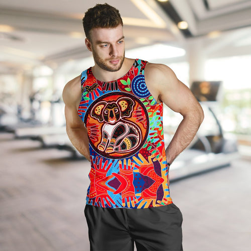 aboriginal-mens-tank-top-koala-and-hand-art-dot-painting-mens-tank