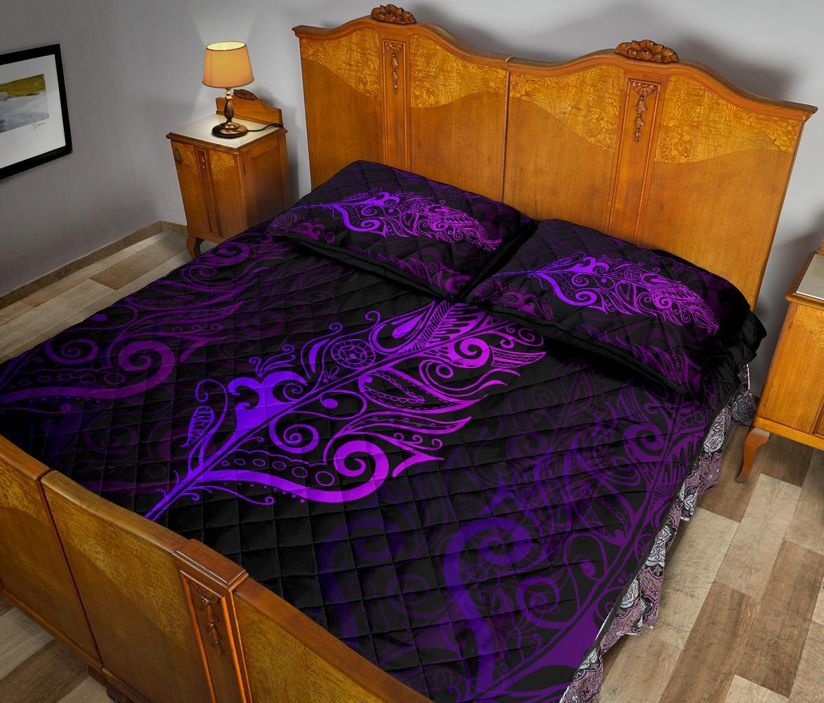 light-silver-fern-new-zealand-quilt-bed-set-purple
