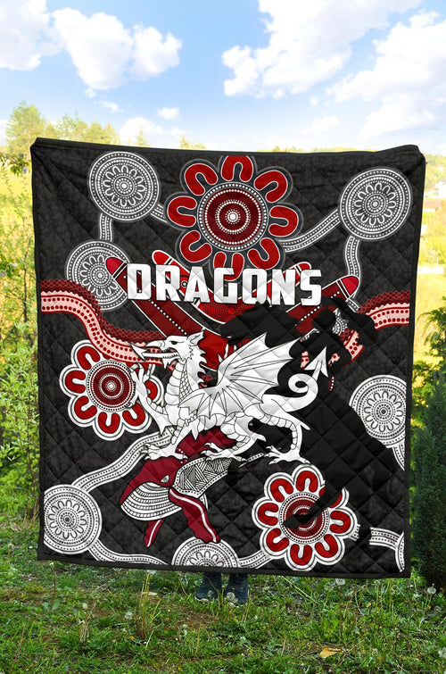 dragons-premium-quilt-st-george-indigenous-black