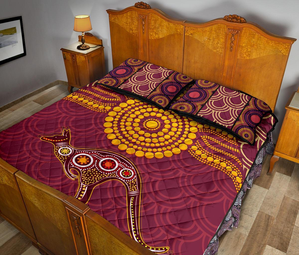 aboriginal-quilt-bed-set-aboriginal-kangaroo