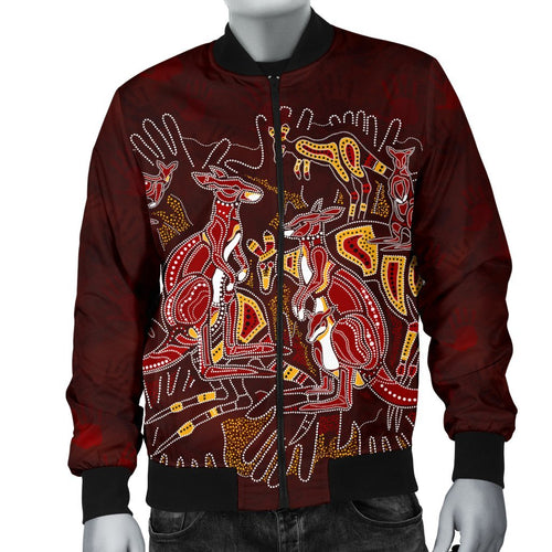 aboriginal-mens-bomber-jacket-kangaroo-family-with-hand-art