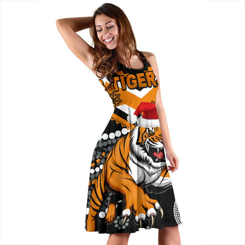 Wests Christmas Women's Dress Tigers Indigenous - Vibe Hoodie