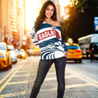 USA Rugby Women's Off Shoulder Sweater Eagles Original Style - Vibe Hoodie