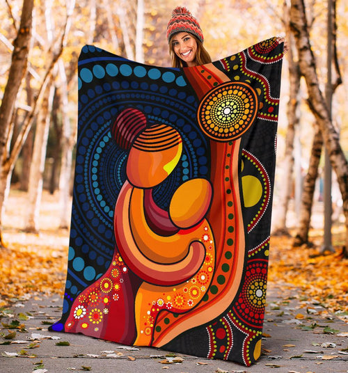 premium-blanket-aboriginal-mother-and-son