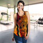 Racerback Tank - Aboriginal Patterns Tank Top Golden Style - Women - Vibe Hoodie