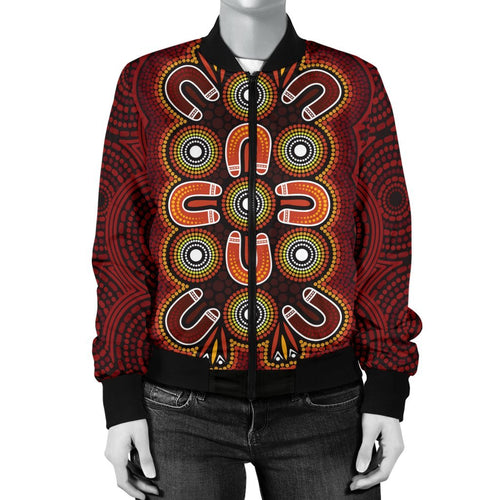 aboriginal-womens-bomber-jacket-aboriginal-dot-painting-flowers-style