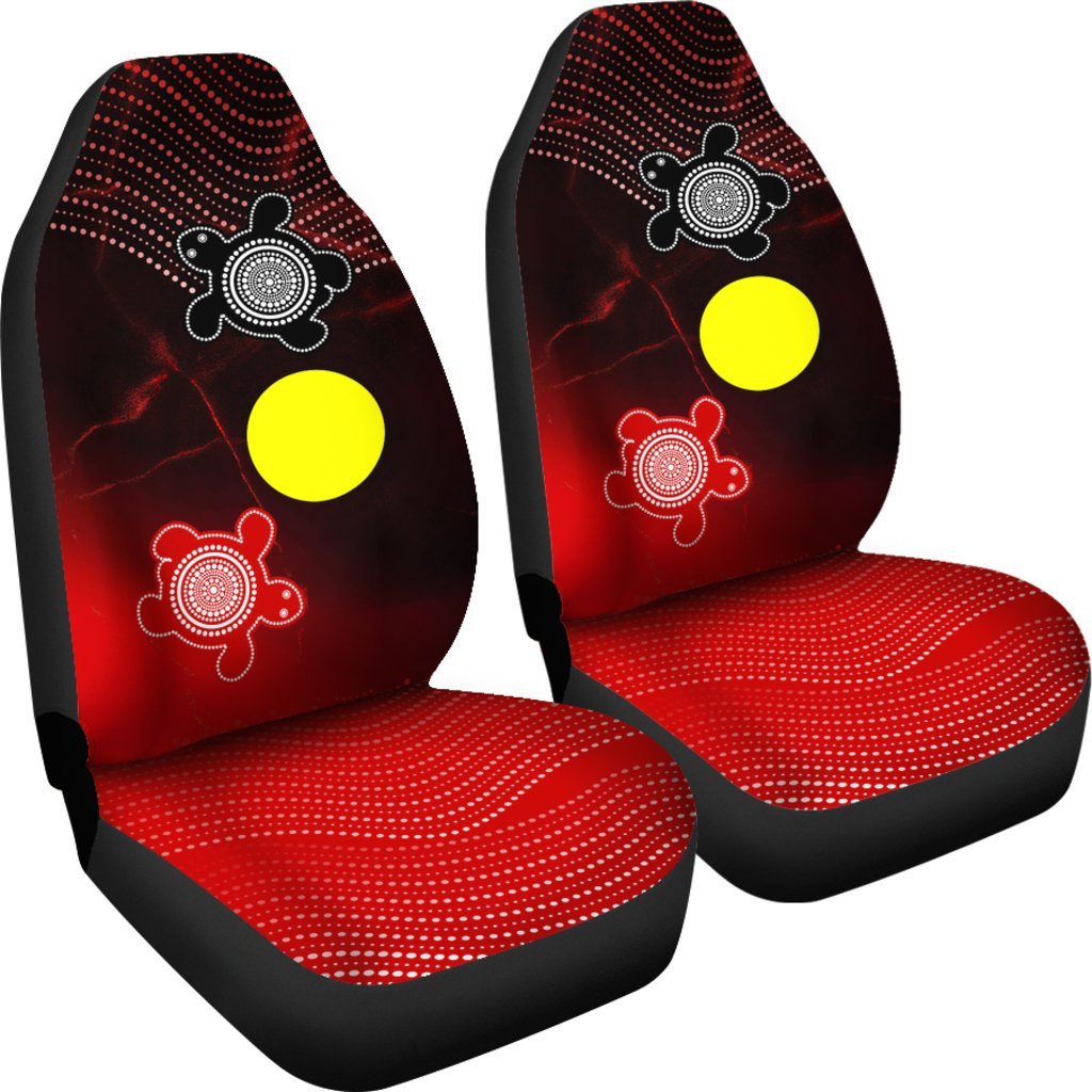 aboriginal-car-seat-covers-indigenous-circle-dot-painting-style