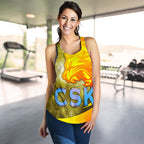 CSK Women Racerback Tank Cricket Universe Energy Vibes - Vibe Hoodie