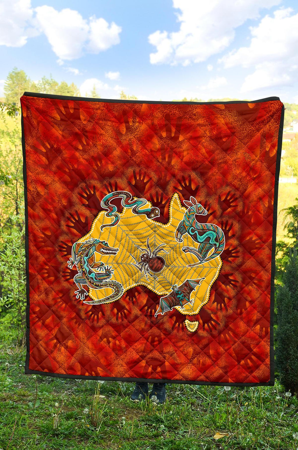 aboriginal-premium-quilt-australia-map-hand-patterns-spider-web