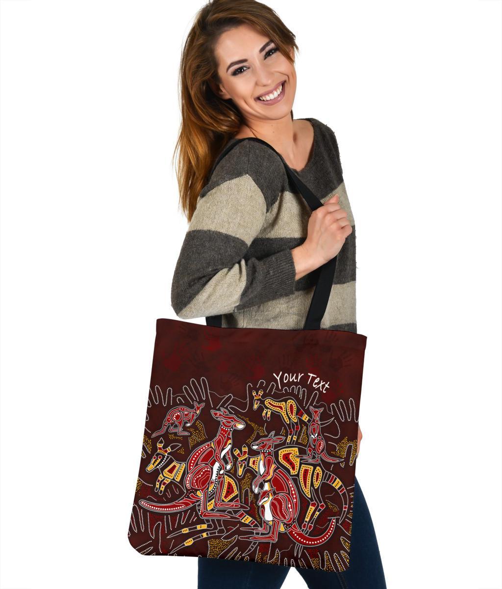 custom-aboriginal-tote-bags-kangaroo-family-with-hand-art