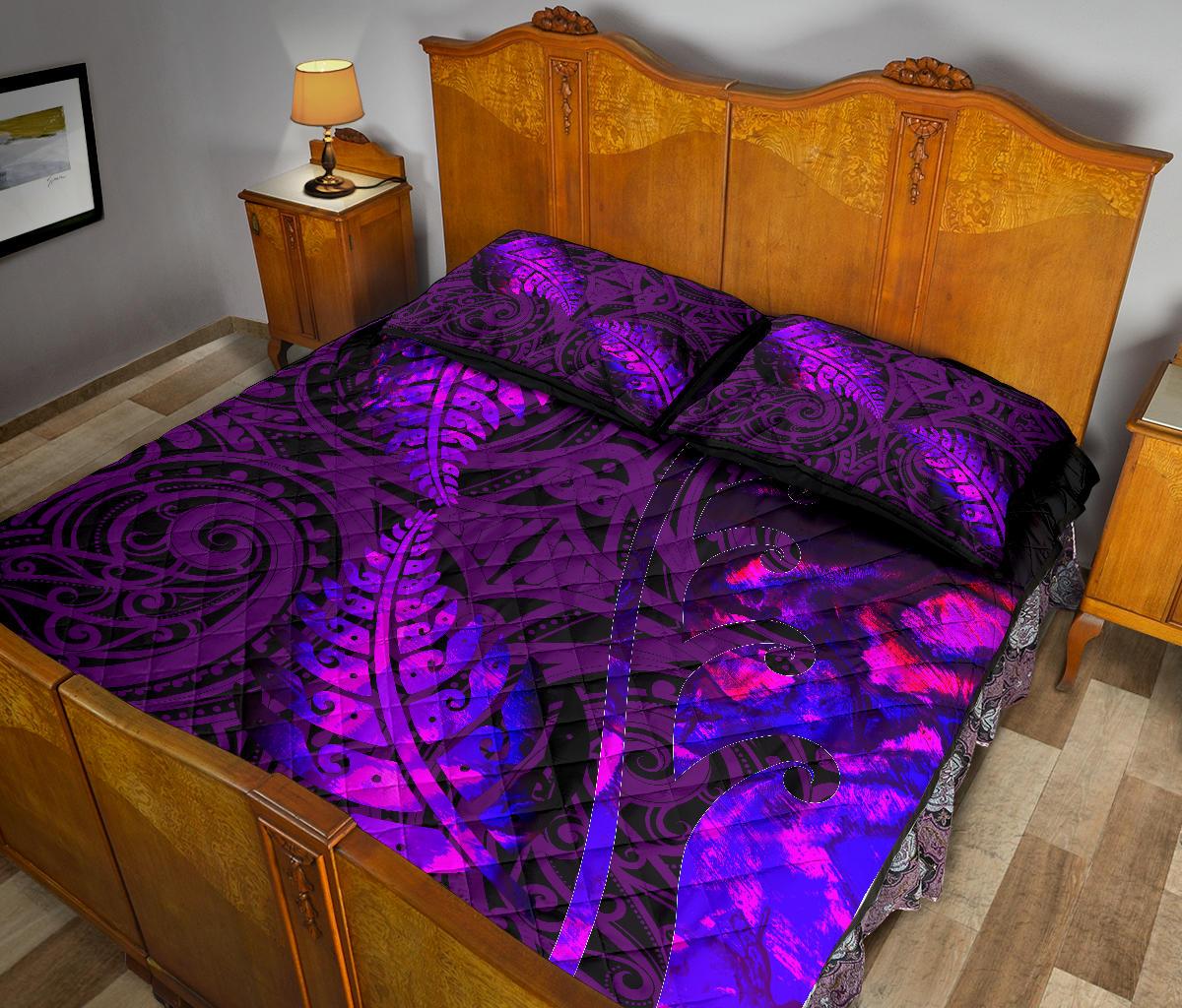aotearoa-maori-quilt-bed-set-silver-fern-koru-vibes-purple