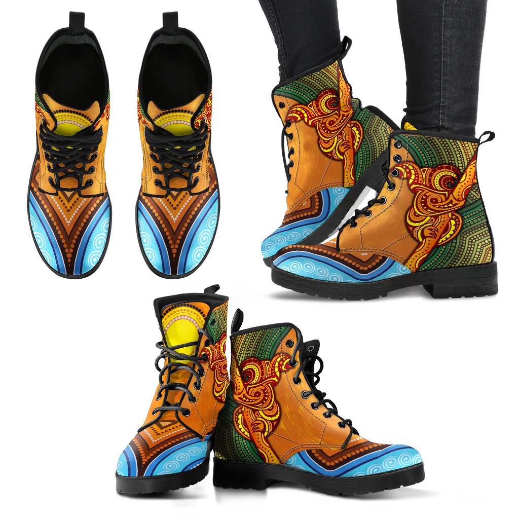 leather-boots-australian-aboriginal-dot-painting-koala