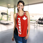 Canada Women'S Racerback Tank - Canadian Maple Leaf Sport Style - Vibe Hoodie