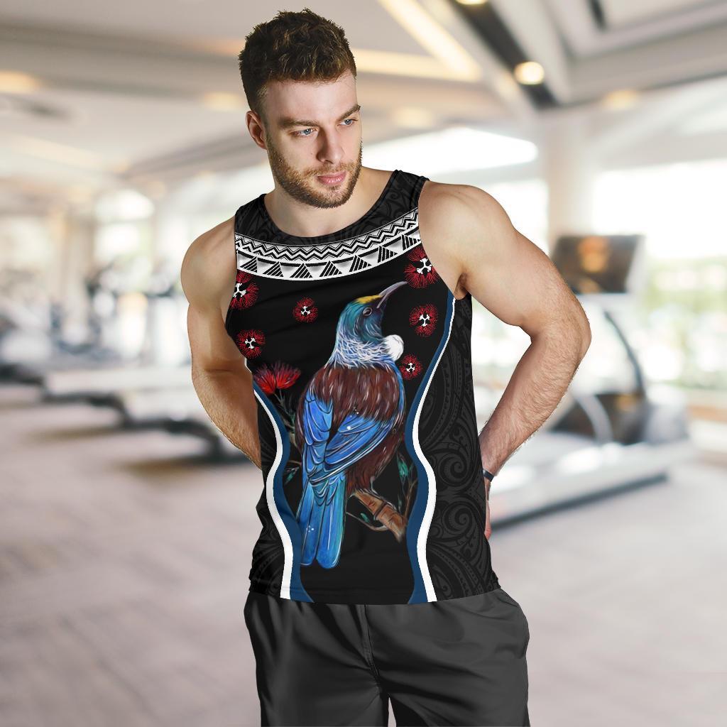 new-zealand-tui-bird-men-tank-top-pohutukawa-black