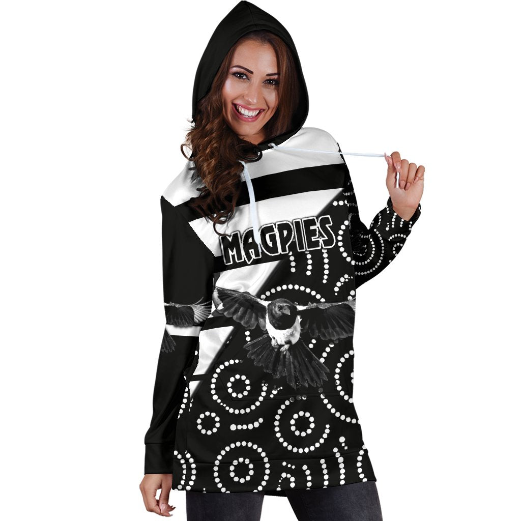 western-suburbs-magpies-womens-hoodie-dress-simple-indigenous