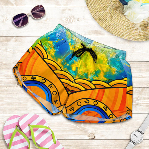 Aboriginal Women's Shorts, Australia Kangaroo Sky - Vibe Hoodie