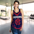 combo-racerback-tank-and-women-short-melbourne-demons-indigenous-football