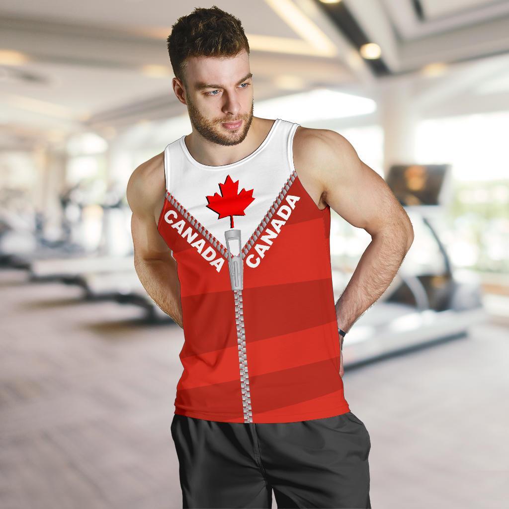 canada-men-tank-top-with-straight-zipper-style-red