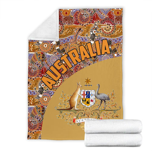 premium-blanket-aboriginal-patterns-blanket-australian-coat-of-arms