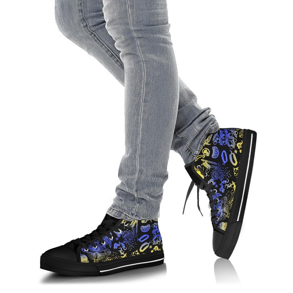 high-top-shoes-australian-aboriginal-golden-wattle-unisex