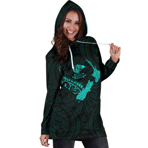 new-zealand-heart-womens-hoodie-dress-map-kiwi-mix-silver-fern-turquoise
