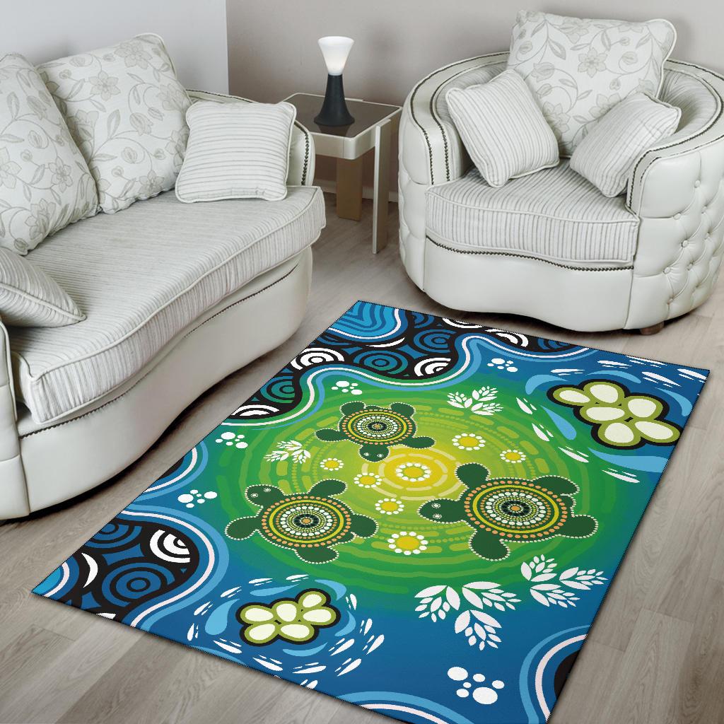 aboriginal-area-rug-indigenous-green-turtle