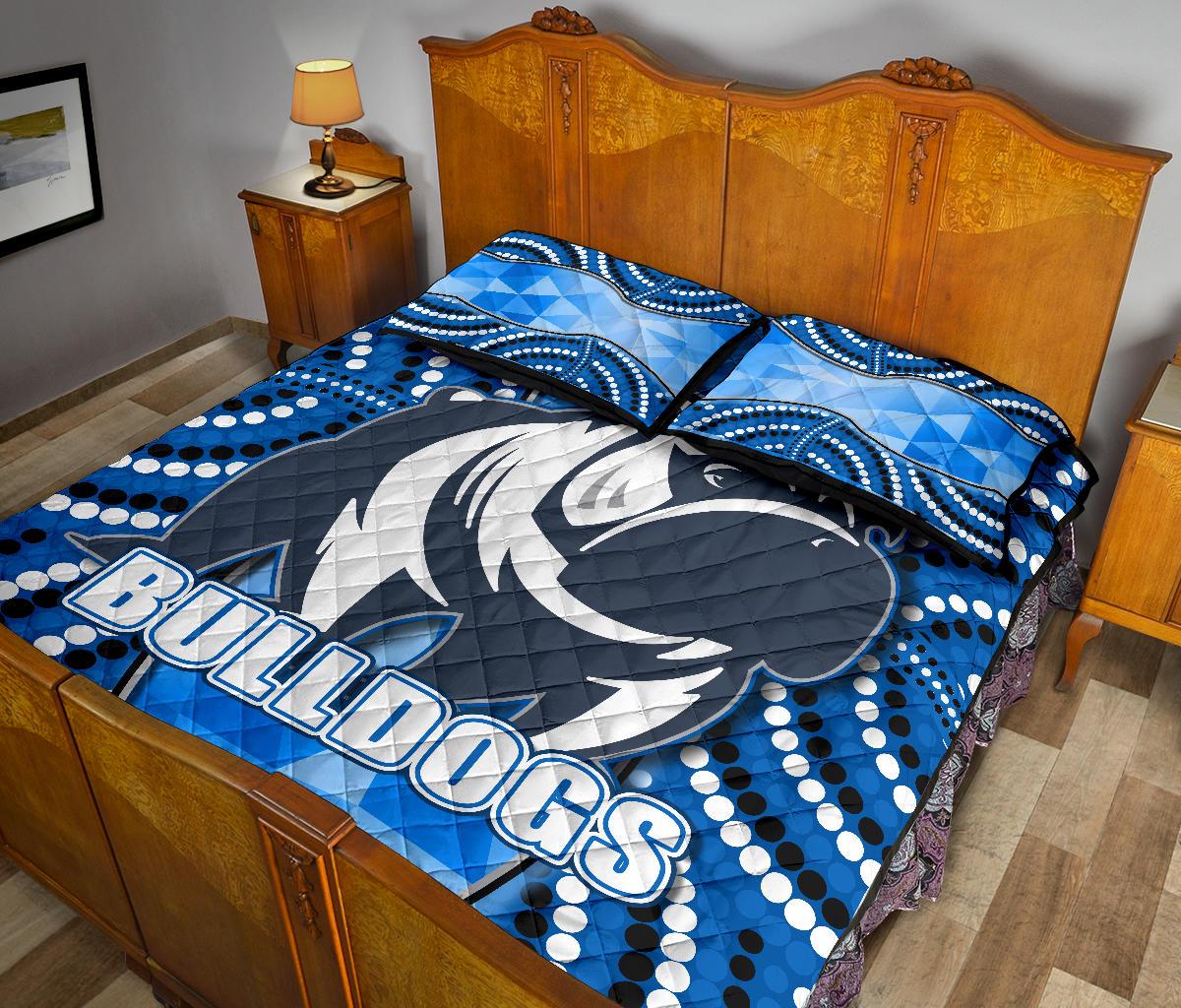 bulldogs-quilt-bed-set-indigenous-snappy