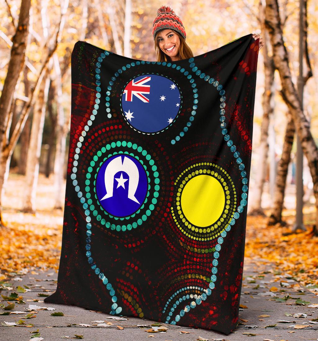 premium-blanket-aboriginal-dot-painting-flag
