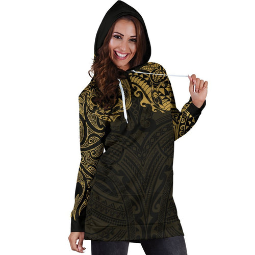 new-zealand-womens-hoodie-dress-maori-polynesian-tattoo-gold