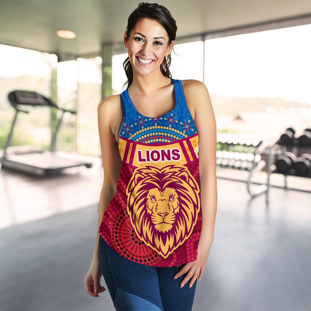 Brisbane Indigenous Women Racerback Tank Proud Lions - Vibe Hoodie
