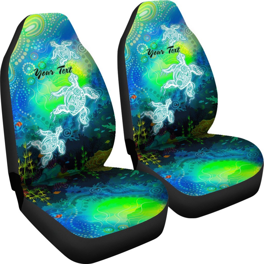 custom-text-aboriginal-car-seat-covers-indigenous-turtle-ocean-dot-painting-art
