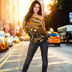 Tigers Women's Off Shoulder Sweater Wests Indigenous - Vibe Hoodie