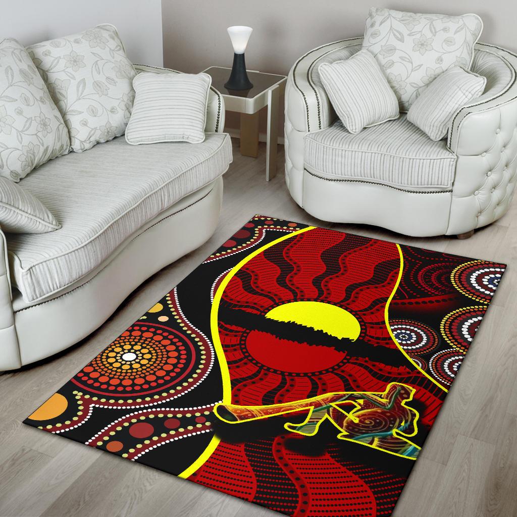 area-rug-australia-aboriginal-dots-with-didgeridoo