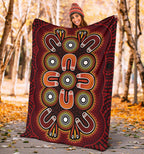 aboriginal-premium-blanket-aboriginal-dot-painting-flowers-style