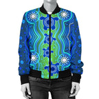 1staustrali-aboriginal-womens-bomber-jacket-aboriginal-turtle-family