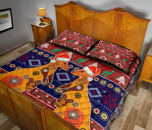 christmas-quilt-bed-set-mother-kangaroo-in-christmas