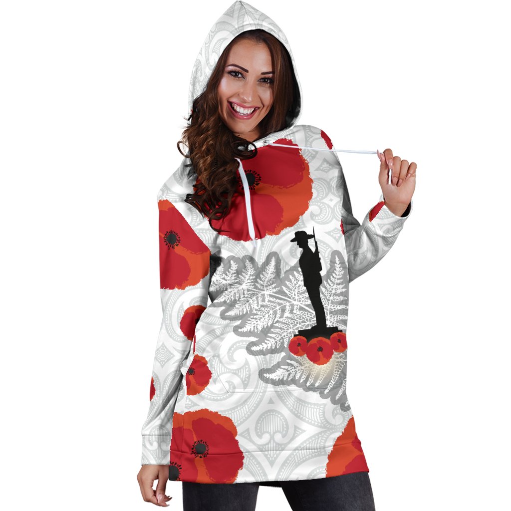 anzac-maori-women-hoodie-dress-silver-fern-lest-for-get