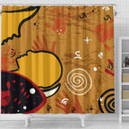 aboriginal-shower-curtain-mother-and-son-hand-art
