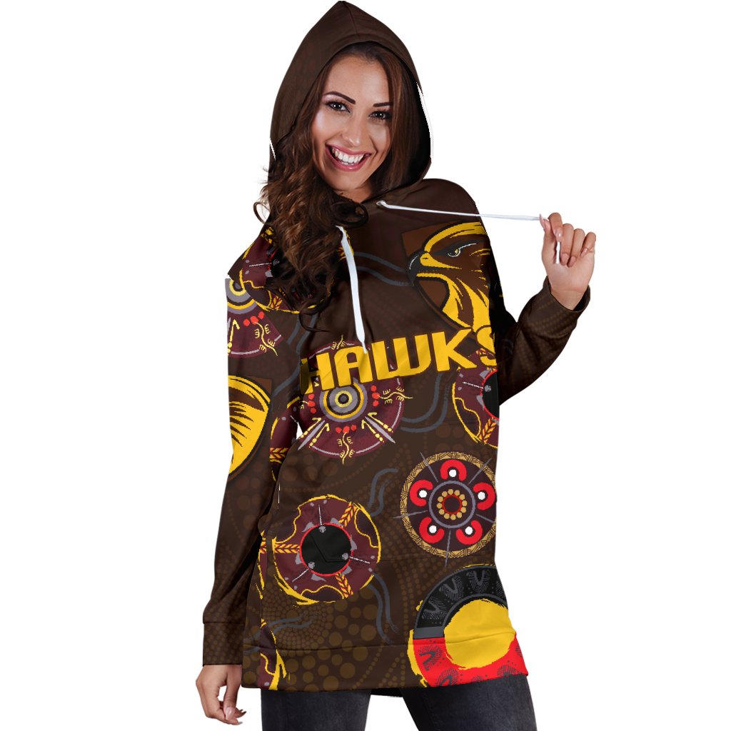 hawthorn-womens-hoodie-dress-hawks-indigenous-brown